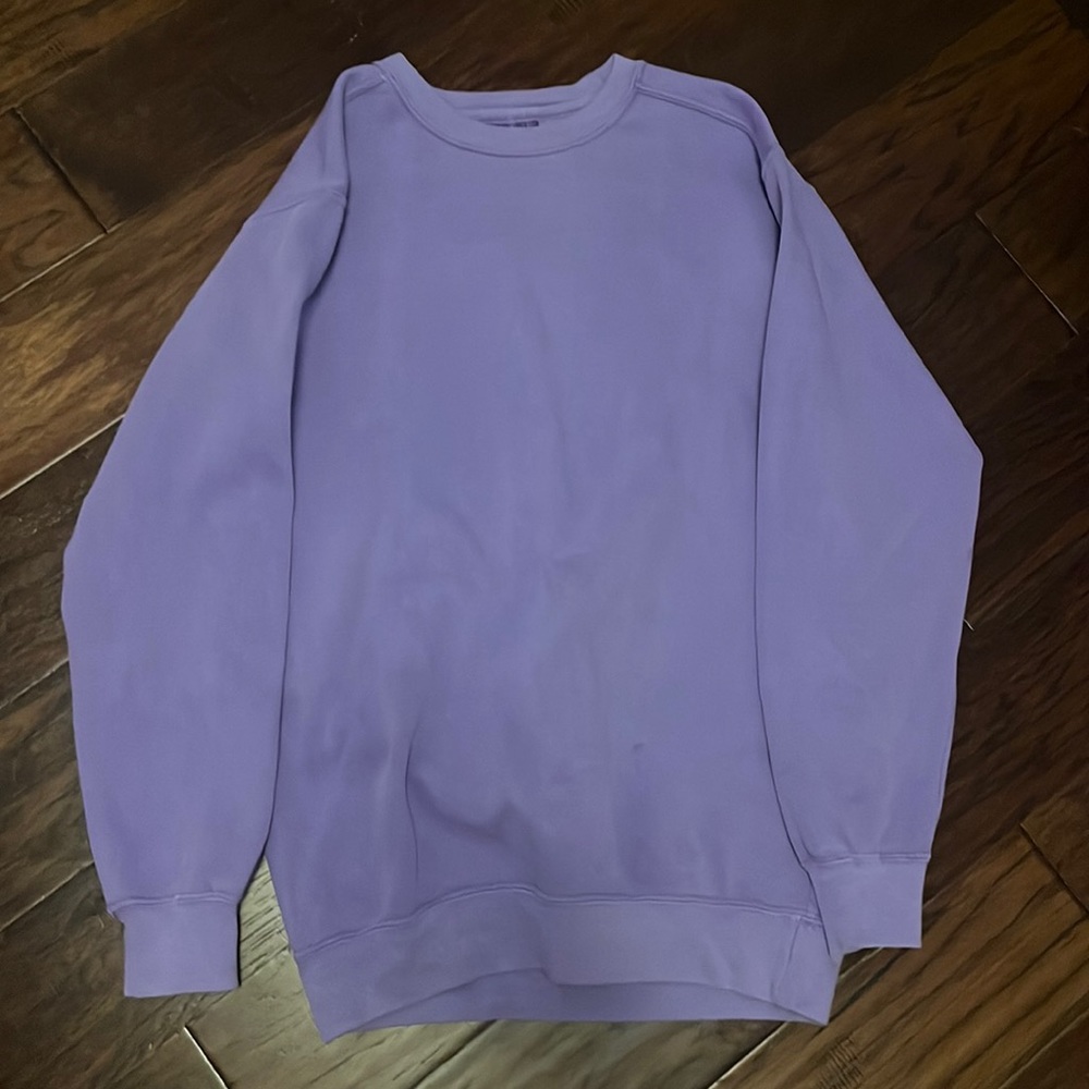 purple crewneck